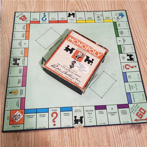 1936 Monopoly with board