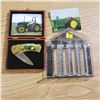Image 1 : coin bank with John Deere knife