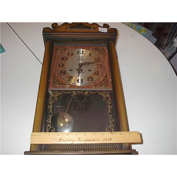Chime clock with key