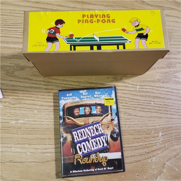 Redneck comedy DVD and toy ping pong game