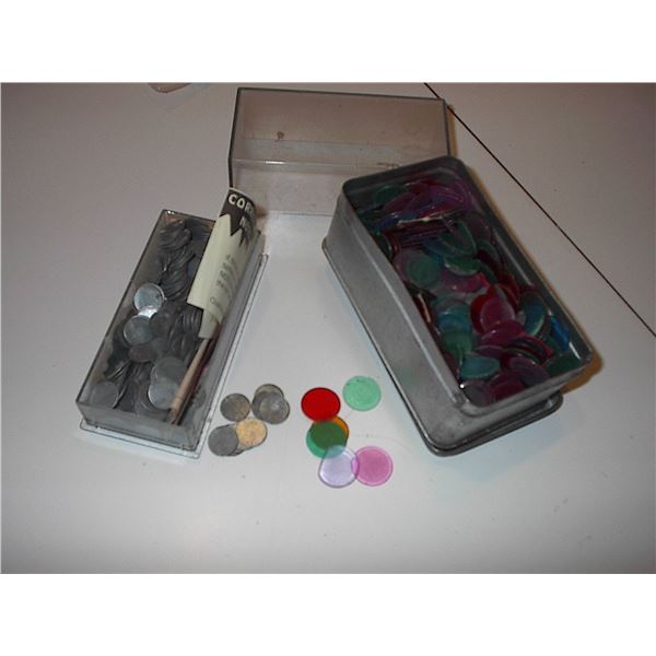 Antique bingo tokens