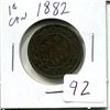 Image 1 : 1 cent Canadian 1876 penny coin