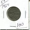 Image 1 : 5 cents Canadian 1924 nickel coin