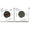 Image 1 : 25 cents Canadian 1945-2010 Colorized BU + 1934 5 cents quarter nickel coin