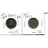 Image 1 : 25 cents Canadian 2008 Bobsled BU + 1933 5 cents quarter nickel coin