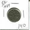Image 1 : 5 cents Canadian 1934 nickel coin