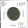 Image 1 : 5 cents Canadian 1929 nickel coin