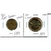 Image 1 : 5 cents Canadian 1942 Tombac + 2006 Loonie UNC  coin