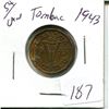 Image 1 : 5 cents Canadian 1943 Tombac nickel coin