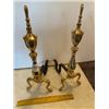 Image 1 : PR. Brass Fireplace Andirons