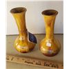 Image 1 : Blue Mountain Pottery 2 Brown + Yellow Vases