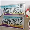 Image 2 : Who Farted lobster mug, rooster salt shaker, and 2 Arizona license plates