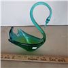 Image 1 : Baby blue and green glass swan