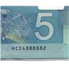 Image 1 : Canadian $5.00 bill #HCZ 4888882 five dollar bill / note