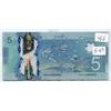 Image 3 : Canadian $5.00 bill #HCZ 4888882 five dollar bill / note