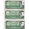 Image 1 : 3 Uncirculated 1867-1967 $1.00 bills one dollar bill / note