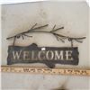 Image 1 : Welcome sign with iron Branch