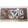 Image 1 : 1919 Saskatchewan Liscence Plate vintage original  Sask plate