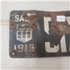 Image 2 : 1919 Saskatchewan Liscence Plate vintage original Sask plate