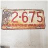 Image 1 : 1940 Saskatchewan Liscence Plate vintage original Sask plate