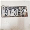 Image 1 : 1948 Saskatchewan Liscence Plate vintage original Sask plate
