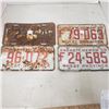 Image 1 : (4) 1957  and 3x 1958 Saskatchewan Liscence Plate vintage original Sask plate