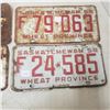 Image 3 : (4) 1957  and 3x 1958 Saskatchewan Liscence Plate vintage original Sask plate