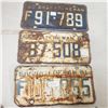 Image 1 : (3) 1961 x2 and a 1962  Saskatchewan Liscence Plate vintage original Sask plate