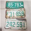 Image 1 : (3) 1964 x2 and A 1965 Saskatchewan Liscence Plate vintage original Sask plate