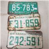Image 2 : (3) 1964 x2 and A 1965 Saskatchewan Liscence Plate vintage original Sask plate