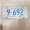 Image 1 : 1972 Saskatchewan Liscence Plate vintage original Sask plate