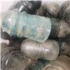 Image 2 : white metal Pail full of insulators glass insulators