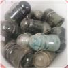 Image 3 : white metal Pail full of insulators glass insulators