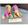 Image 2 : 684 VINTAGE LOT OF 8 TROLLS 2 TO 4” TALL