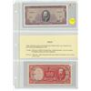 Image 1 : Lot of 2 notes from Chile. 1964 1 Escudo and 1964 100 Pesos. P-136 & P-127. AU.