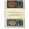 Lot of 2 Hungarian Inflationary notes. 1946 10,000 Milpengo and 100,000 Milpengo. VF+.