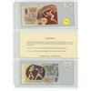 Image 1 : Lot of 2 Lithuania notes. Baltic state gained Independence in 1991 and issued both these notes to ce