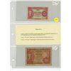 Image 1 : Lot of 2 Malaya World War II notes. Both depict King George VI. 1941 5 cents and 1941 20 cents. VF &