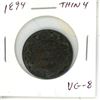 Image 1 : 1894 Thin 4 Canadian Victorian Large Cent. VG-8.