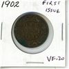 Image 1 : 1902 Canadian Large Cent. The first Large Cent issued for King Edward VII. VF-20.
