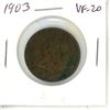 Image 1 : 1903 Canadian Edward VII Large Cent. VF-20.