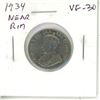 Image 1 : 1934 Near Rim Nickel 5 Cents. S is Near Rim. VF-30.