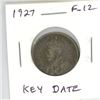 Image 1 : 1927 Silver 25 Cents. Key Date. Mintage of 468,096.  F-12.