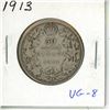 Image 1 : 1913 Silver 50 Cents. Key Date. Mintage of 265,889. VG-8.