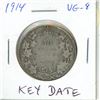 Image 1 : 1914 Silver 50 Cents. World War I issue. Key Date. Mintage of 160,128. VG-8.
