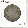 Image 1 : 1916 Silver 50 Cents. World War I issue. VG-8.