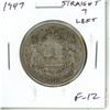 Image 1 : 1947 Straight 7 Left Silver 50 Cents. F-12.
