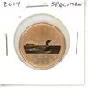 Image 1 : 2014 Loonie. Only available in the Specimen set. Specimen Strike. Scarce.