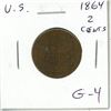 Image 1 : U.S. 1864 2 Cents. G-4.