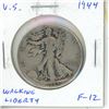 Image 1 : U.S. 1944 Walking Liberty Silver Half Dollar. World War II issue. F-12.